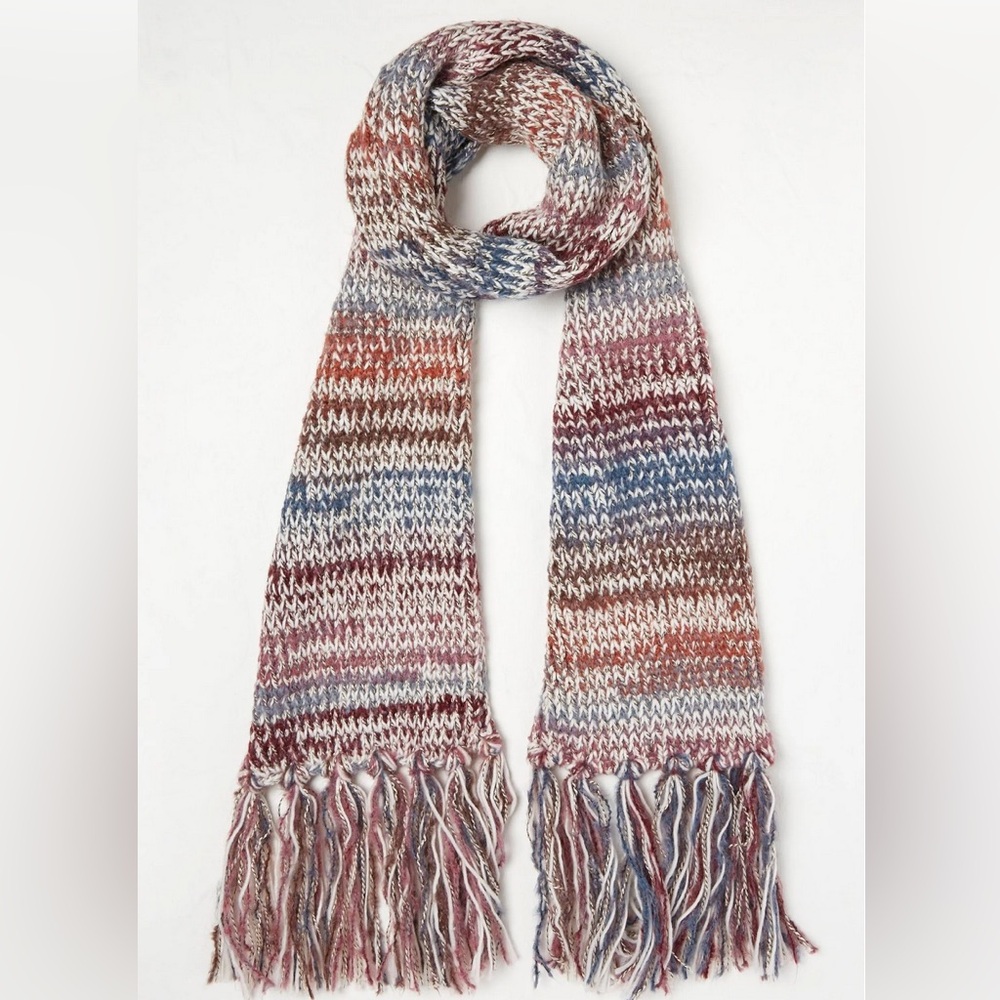 FatFace Natural Space Dye Knitted Scarf